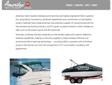 Tablet Screenshot of ameritexfabricsystems.com